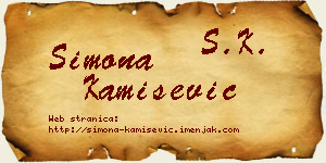 Simona Kamišević vizit kartica
